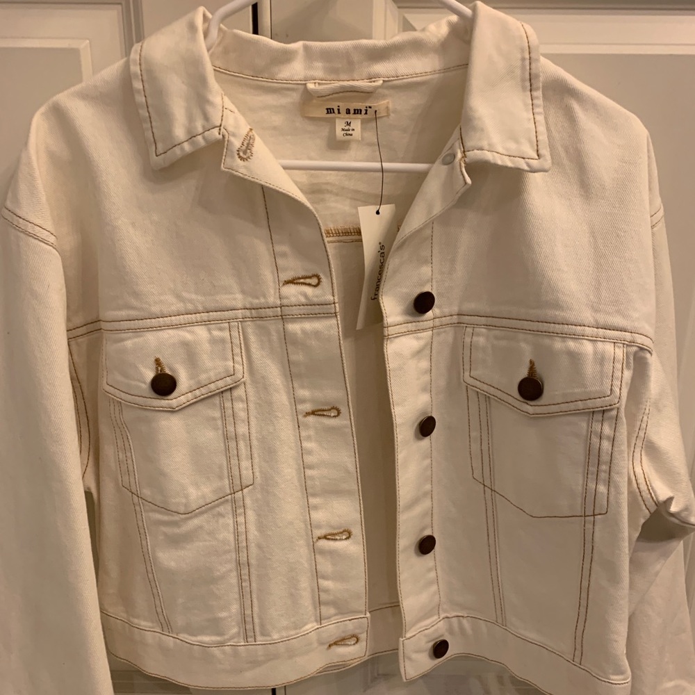 White denim jacket